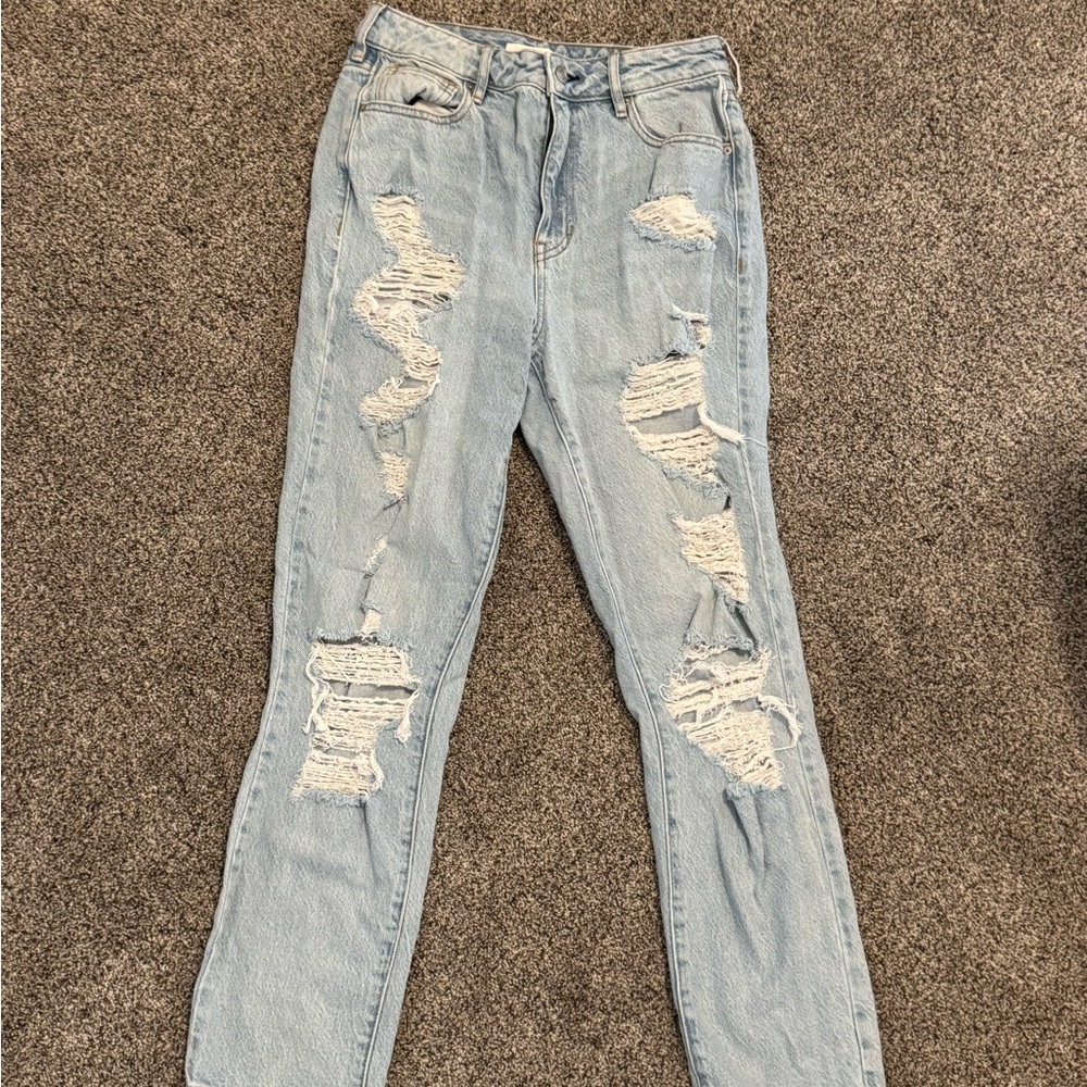 Distressed Light Blue Women's Jeans